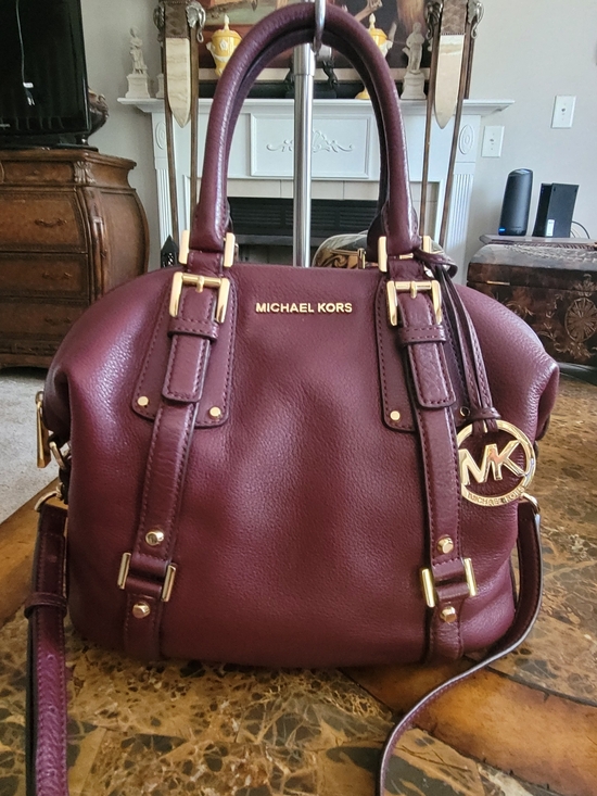Michael Kors Handbags - Michael Kors Women’s Burgundy Leather Satchel Bag